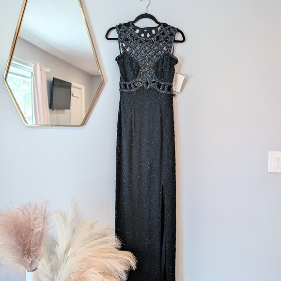 Vintage Jas Jas Black Beaded Gown - Picture 1 of 16